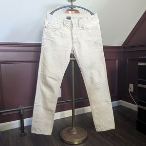 DIOR HOMME Vintage Hedi Slimane Early 2000s Cream Painters Jeans 30